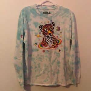 Lisa Frank Blue Tie Dye long sleeved shirt